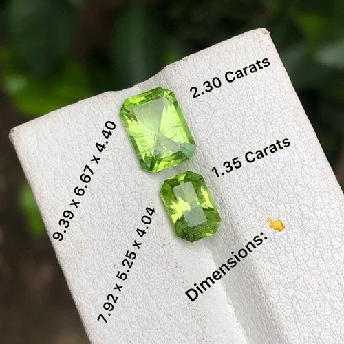 Peridotos naturales verdes raros de 3,65 quilates de alta calidad de Pakistán - Imagen 2 de 10