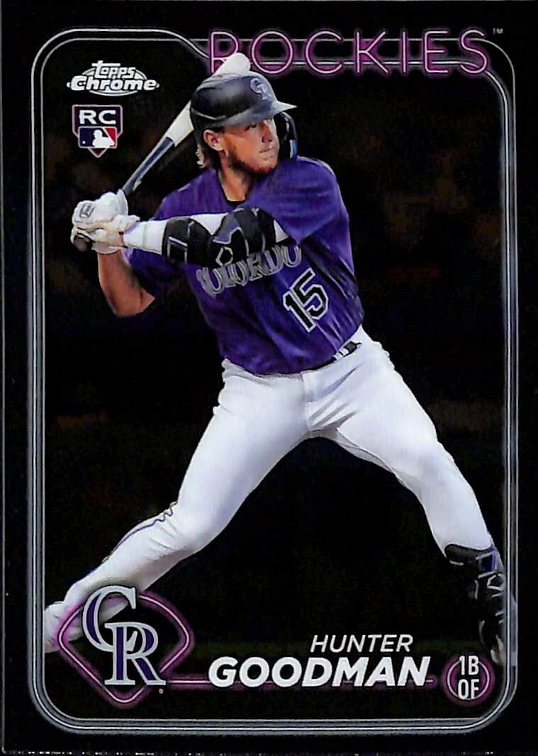 2024 Topps Chrome Hunter Goodman RC Colorado Rockies #99