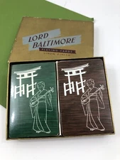 Vintage Playing Cards Swap Lord Baltimore Geisha Playing Shamisen Double Deck