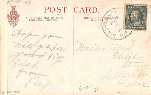 Cartolina postale 1910 Batter Swinging & Missing Baseball - Foto 2 di 2