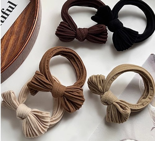 Confezione da 5 cravatte elastiche per capelli in jersey con sfere spesse forti UK - Foto 8 di 11