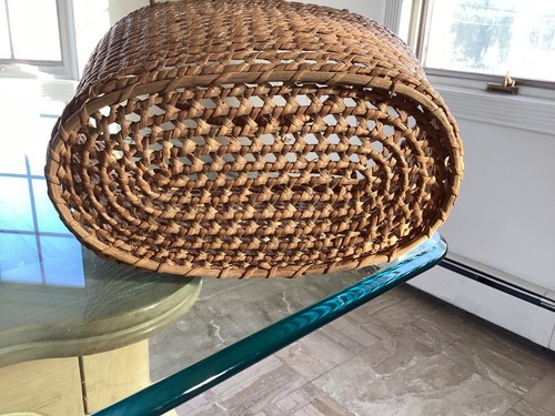 Antique 960s Woven Handbag purse / Shopping Wicker Basket British Hong Kong - Picture 14 of 15