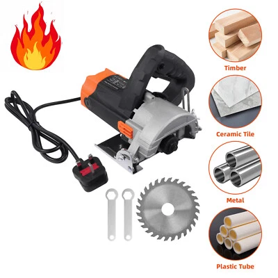 GOWTALL Handheld Electric Circular Saw Compact Cutting Corded Wood Mini w/ Blades Metal
