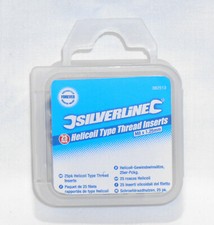 M8 x 1,25 mm Silverline Helicoil Gewindeeins&auml;tze 25 St&uuml;ck