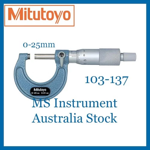 Genuine New Mitutoyo 103-137 Outside Micrometer 0-25mm | Australia Stock