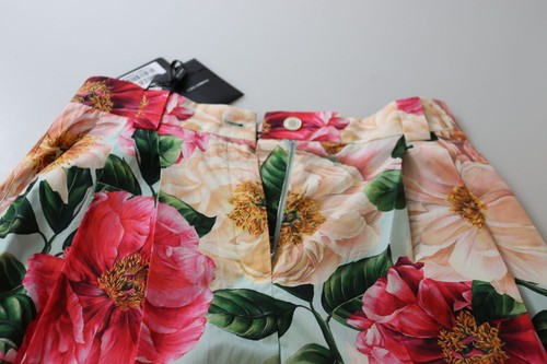 DOLCE & GABBANA Multicolor Floral High Waist Cropped Pants IT36/ US2/XXS 1000usd - Picture 4 of 6