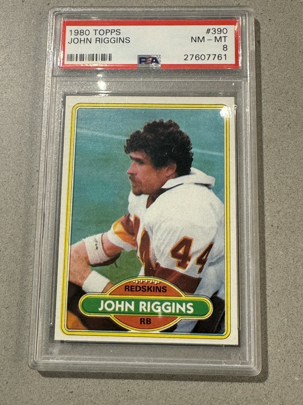 1980 Topps John Riggins #390 PSA 8