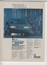 Original 1987 Mercury Tracer Magazine Ad "The 68 Standard Features..."