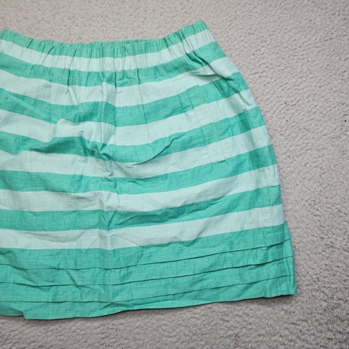 LOFT Ann Taylor Skirt Womens XS Linen Blend Striped Elastic Waist Pull On - Picture 2 of 11