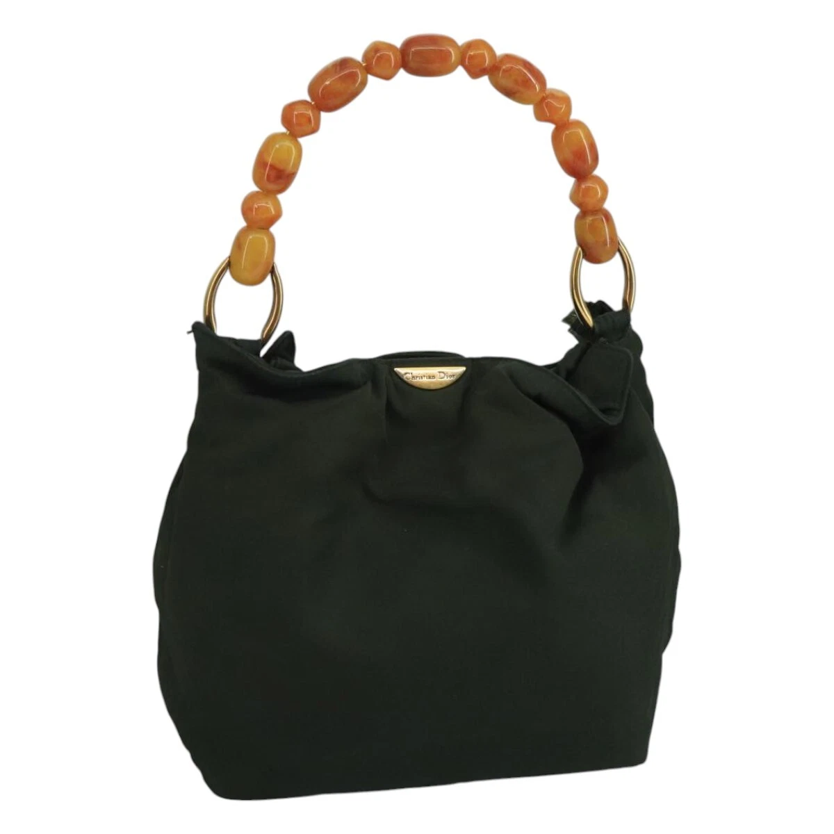 Sac à main Christian Dior Maris perle nylon vert authentique bs21632