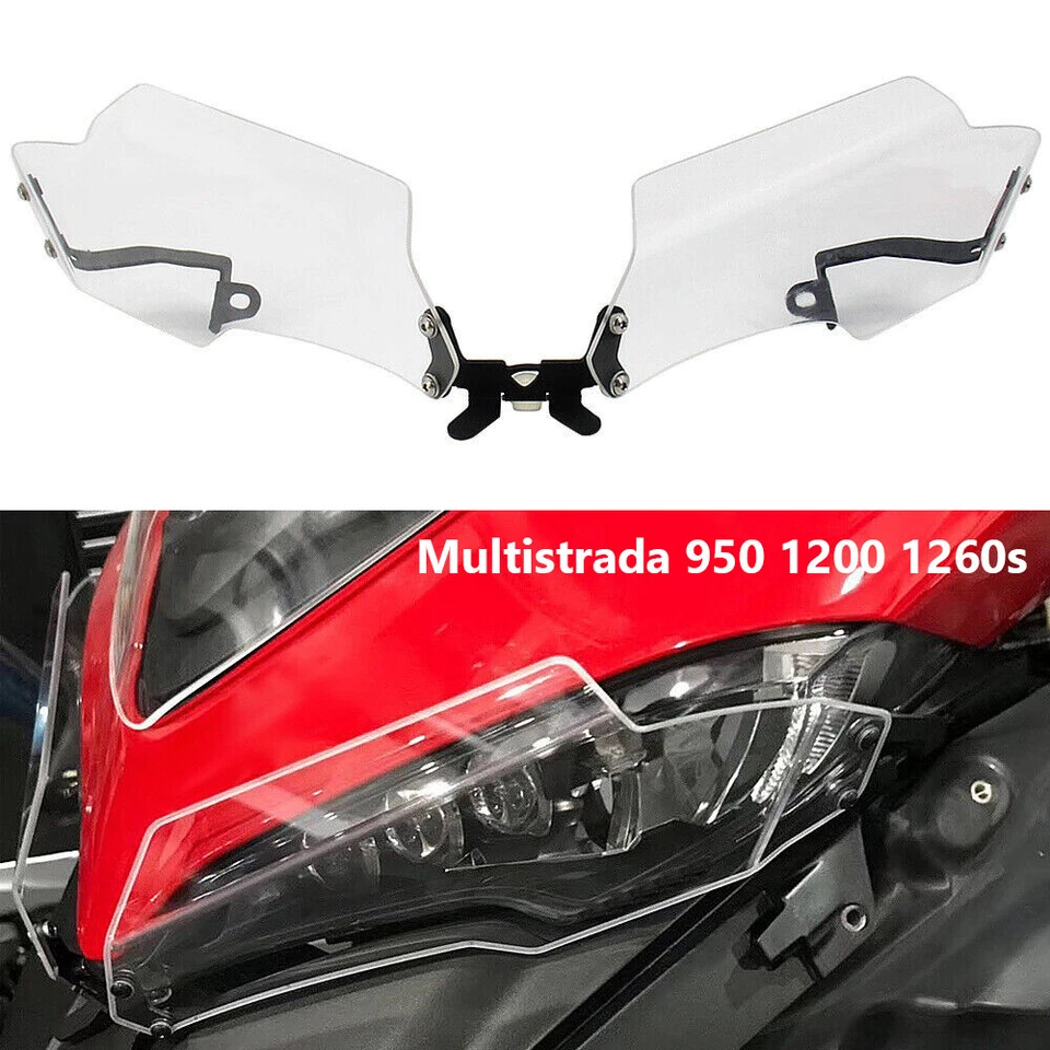 Cubierta protectora de faros de moto para Ducati Multistrada 950 1200 1260 Foto 2 de 4