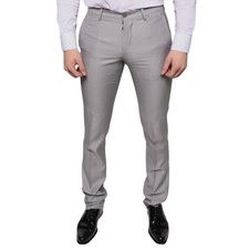 DOLCE & GABBANA Pants Light Gray Wool Dress Men Trouser IT44/W30/XS RRP 900usd