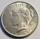1922 Peace Silver Dollar Uncirculated Philly Minted 90% Silver 100th Ann #64