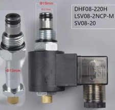 1pc Hydraulic Threaded Cartridge Solenoid Valve 2 Position 2 Way Normally Closed