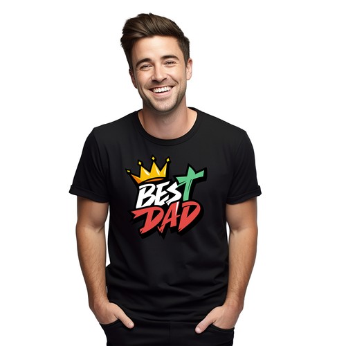 "King Best Dad" Funny T-shirt for Royally Awesome Dads! 100% Cotton, Unisex Desi - Picture 7 of 46