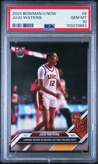 2024-25 Bowman U Now JuJu Watkins Record Setting Score #9 PSA 10 MINT