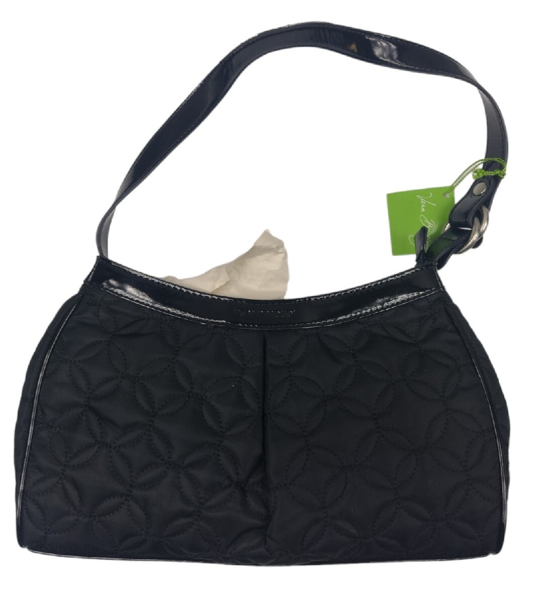 Vera Bradley Quilted Black Encore Caviar Shoulder Bag Gem