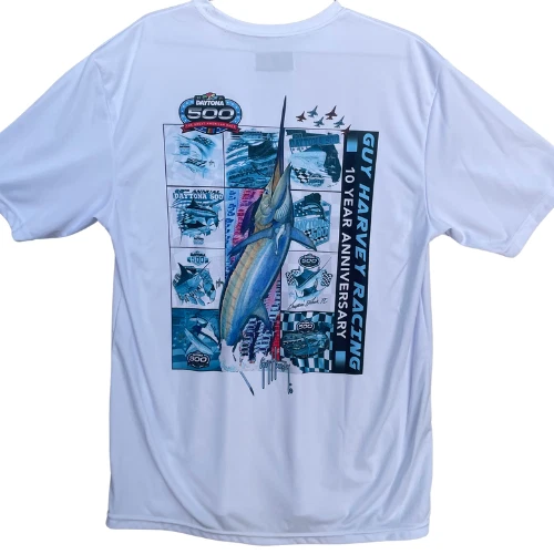 Camisa Guy Harvey Adulto S Daytona 500 10 Aniversario Florida Racing Foto 3 de 4