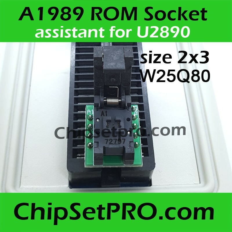 A1989 Rom Socket Assistant U2890 Notebook Chip W25Q80DVUXIE Adapter USON 2x3 0.5 - Picture 5 of 6