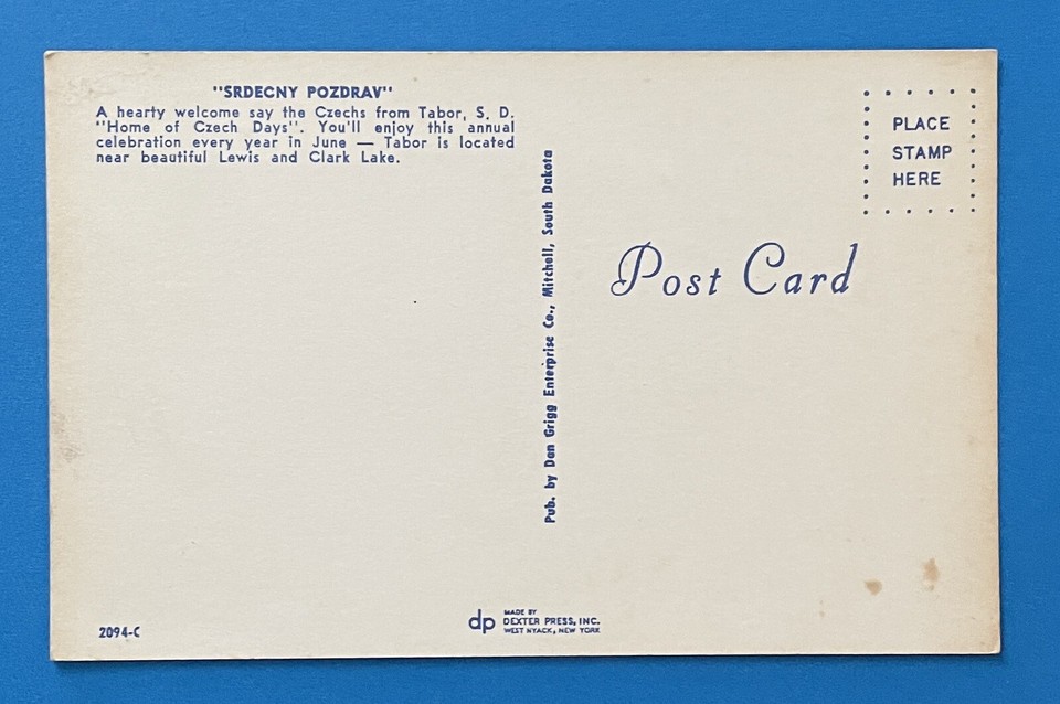 TABOR South Dakota SD Czech Days postcard parade float eBay