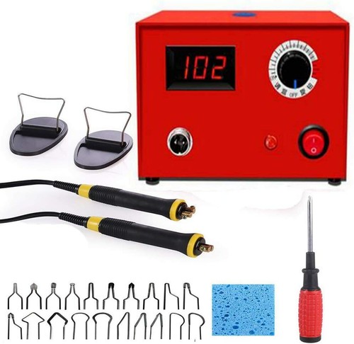 Herramienta digital de combustión de madera 50W kit de quemador de madera conjunto de pirografía 20 piezas pirografía pluma - Imagen 2 de 10