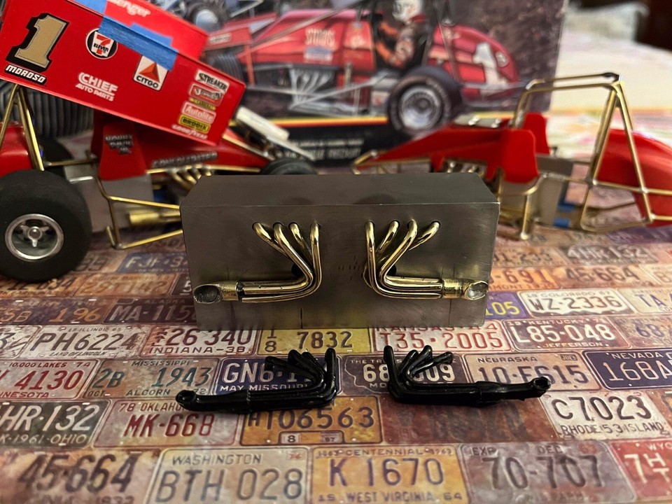 1/24 Scale Slot Car Sprint Car Headers Brass Slot Car Monogram eBay