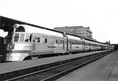 Burlington Denver Zephyr CB&Q Railroad Photo Stainless Steel Burlington Denver Zephyr CB&Q Railroad Photo Stainless Steel