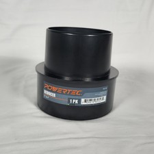 POWERTEC 70170 5” to 4” Reducer Dust Collection Fitting, ABS Plastic (Black)