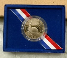 1986 Liberty Half Dollar Coin Proof Capsule - Statue Of Liberty Coin #1