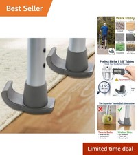 Heavy-Duty Walker Ski Glides - Effortless Glide  Floor Protection - 2 Pack