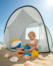 Baby Beach Tent, 2026 Upgrade Pop-Up UPF 50 Sun Protection with Mosquito Net
