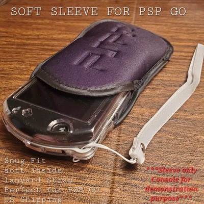 PSP GO Protective Sleeve Replacement Soft Case W/ Wrist Strap For PSP N1000