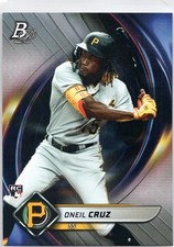 2022 Bowman Platinum Oneil Cruz #78 RC Rookie Card Pittsburgh Pirates Baseball. rookie card picture