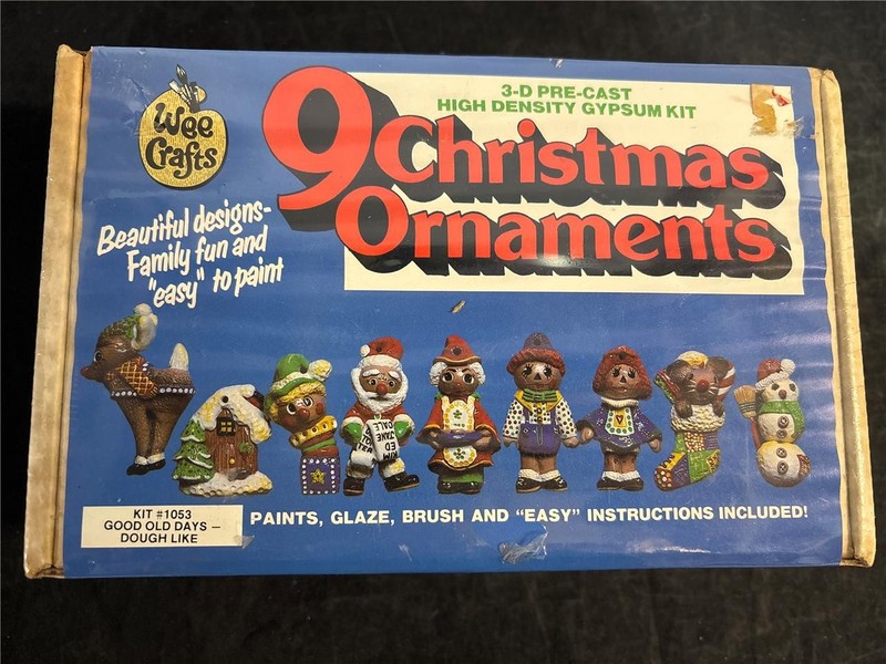 Wee Crafts 9 Christmas Ornaments Kit # 1053 Good Old Days Dough  New in Box