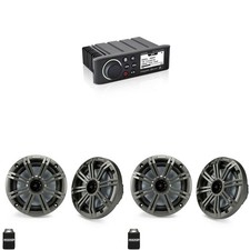 Kicker Marine OEM 6.5" Charcoal 6.5" Speakers and NMEA Compatible MS-RA70NSX ...