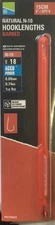 PRESTON INNOVATIONS NATURAL N-10 HOOKLENGTHS BARBED - 6" (15cm) - QTY 8