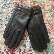 Womens gloves size L faux leather
