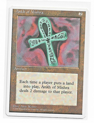 Magic the Gathering ~ MTG ~ 1x Ankh of Mishra ~ M/NM ~ Fourth Ed