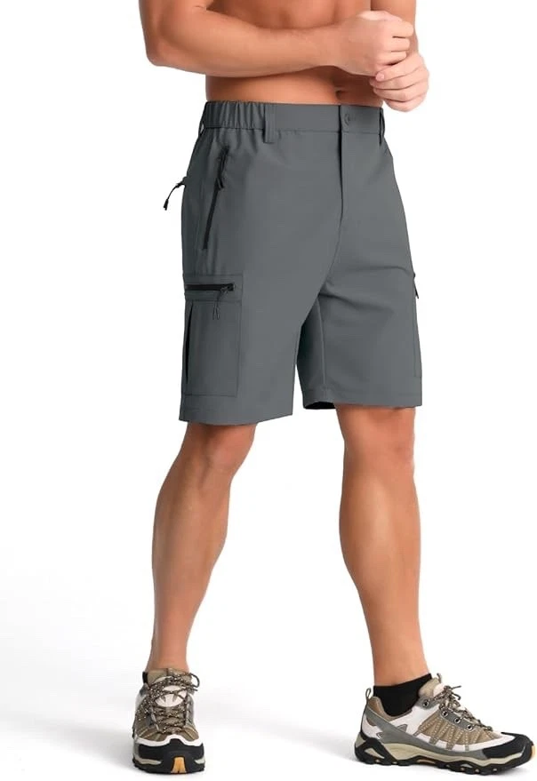 iCKER Mens Cargo Shorts Quick Dry Outdoor Hiking Shorts with Zip Pockets Da Gray
Opens in a new wind