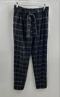 Calvin Klein Womens Black Plaid Pleated Front Straight Leg Ankle Pants Size 2 — photo 1