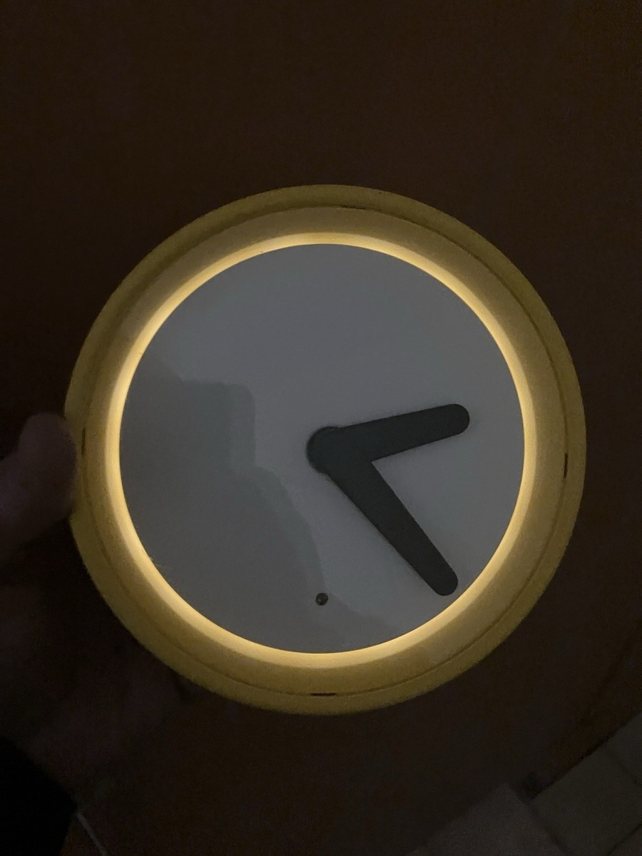 IKEA STOLPA Henrik Preutz Design Yellow Rubber Table Clock Silent