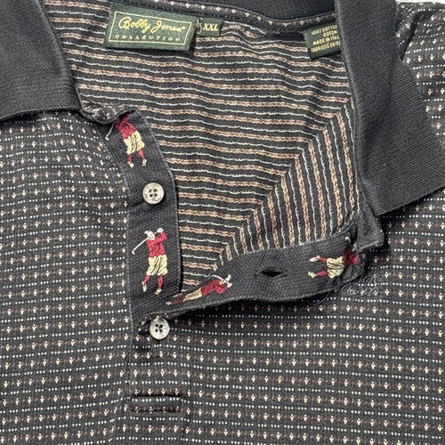 Bobby Jones Polo-Golf Black Shirt S/S Size XXL Made in Italy The Olde Farm - Picture 5 of 8