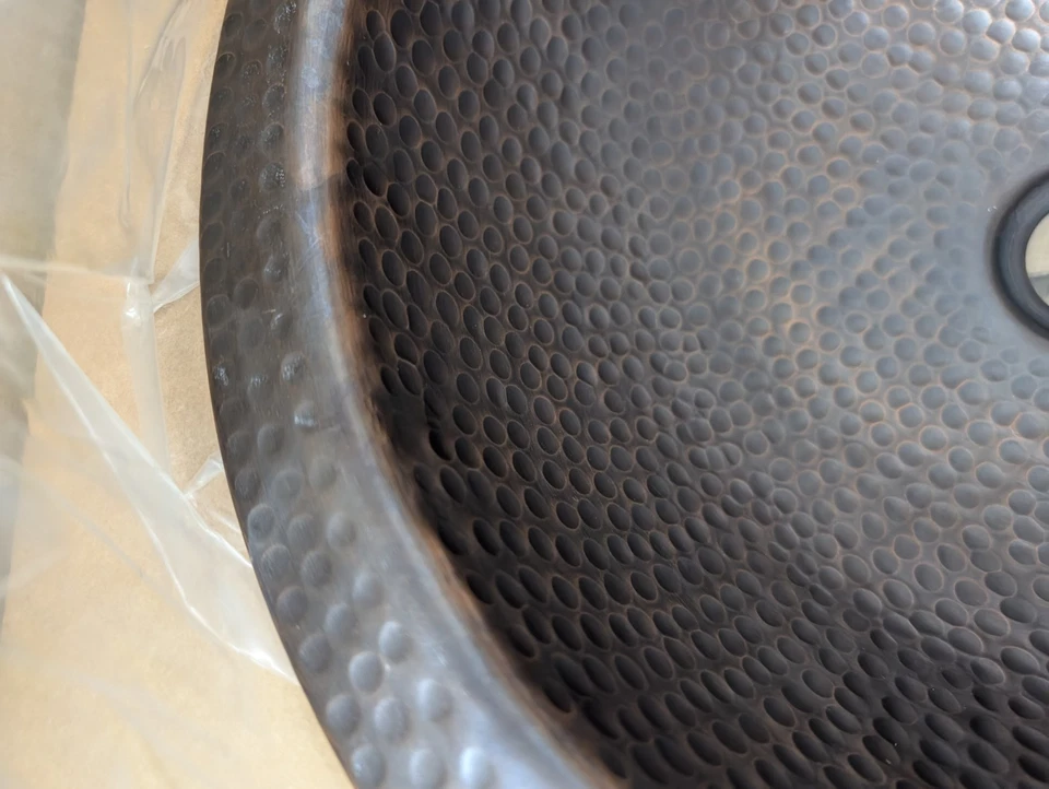 Barclay 6722-AC Aldwyn 15 Inch Single Basin Undermount Copper Bathroom Sink - Image 3 of 4