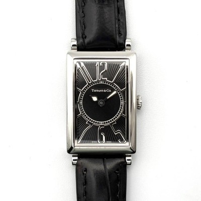 Tiffany & Co. Silver Rectangular Watch Patek Philippe Tiffany & Co. Early Platinum Art Deco  main image 4