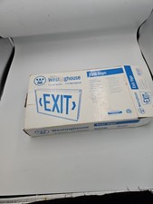 Vintage Westinghouse Exit Sign White Thermoplastic Red Or GREEN LEtters AC Bulbs