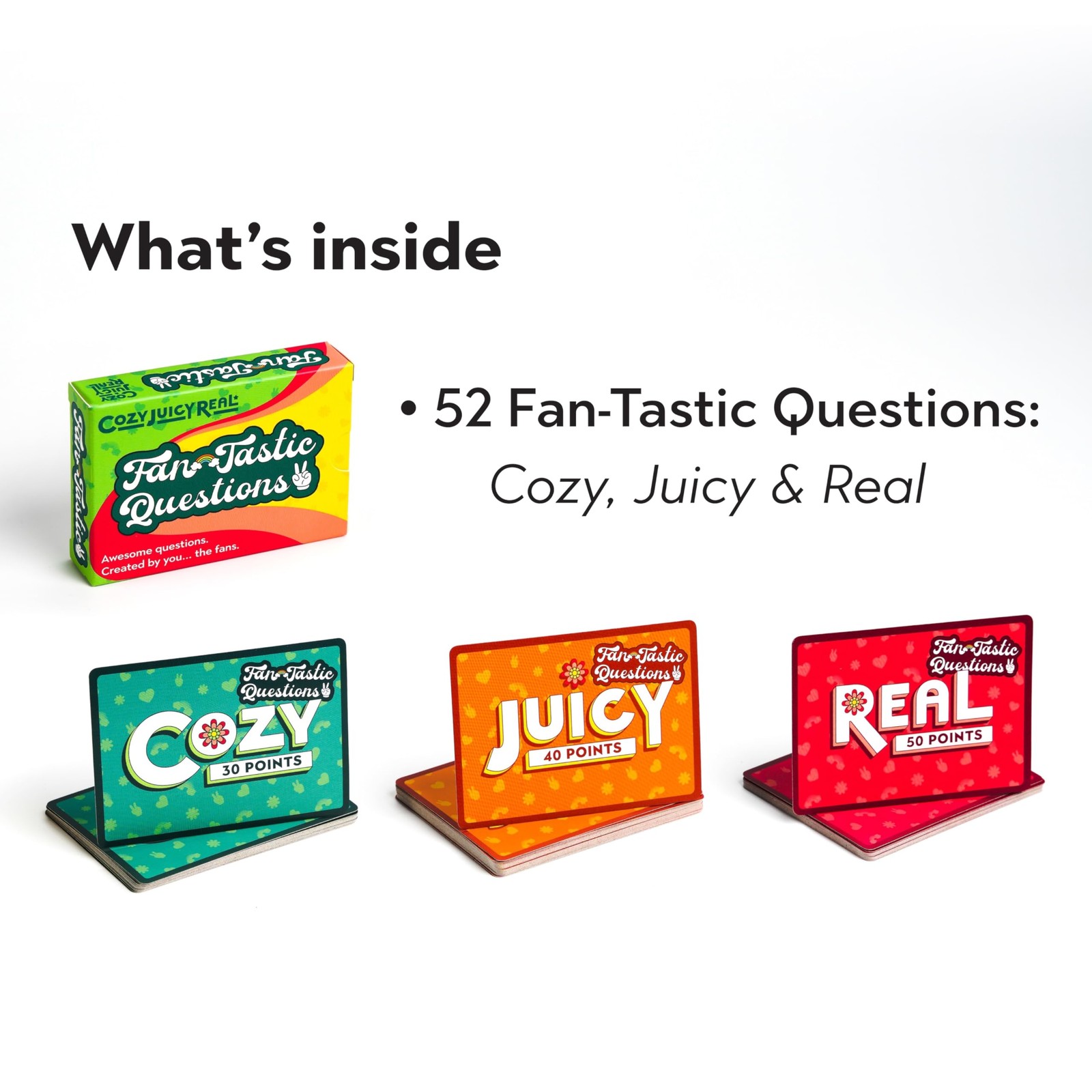 Cozy Juicy Real Game Fantastic Deck - 52 Conversation Starter Cards for...  thumbnail 5