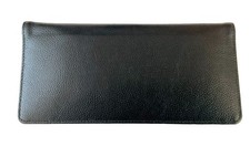 Genuine Leather Checkbook Cover - Card Holder - Wallet