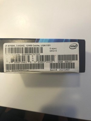 Intel Core i7-9700K 3.6 GHz Octa-Core Processor (BX80684I79700K)