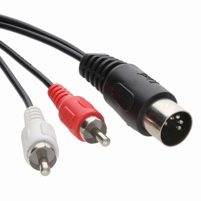 1.2m 5 Pin Stecker din Stecker 2 X Rca Phono Stecker Audio Kabel [006110]