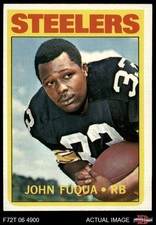 1972 Topps #77 John Fuqua Steelers Morgan St 6 - EX/MT